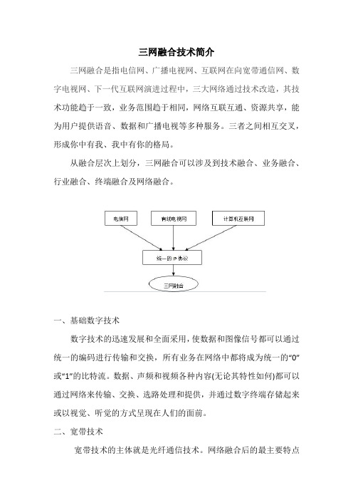 三网融合技术简介