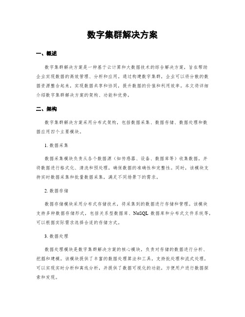 数字集群解决方案