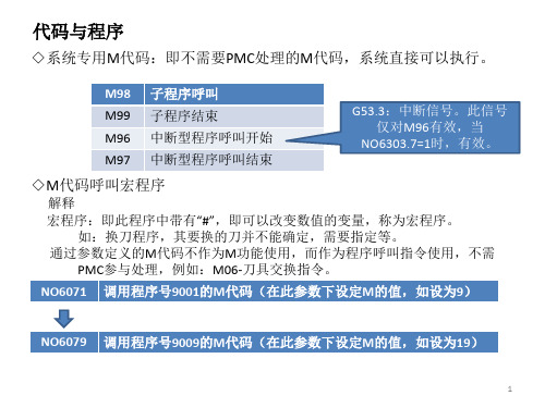 FANUC 代码与程序(宏程序)