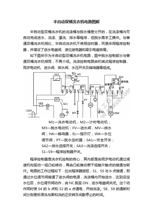 半自动双桶洗衣机电路图解