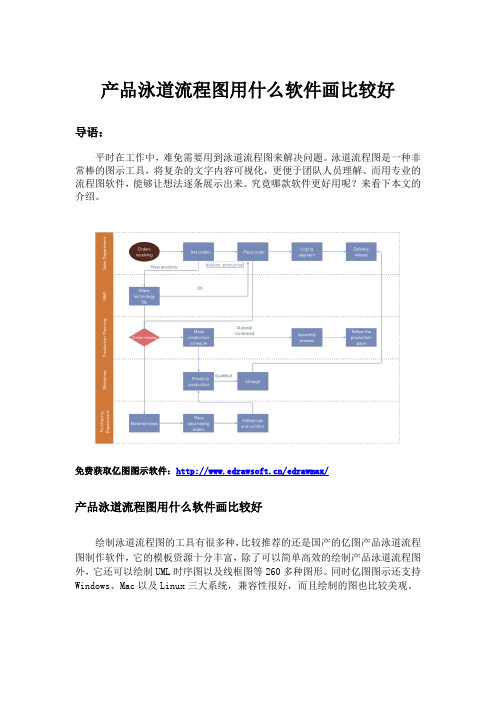 产品泳道流程图用什么软件画比较好