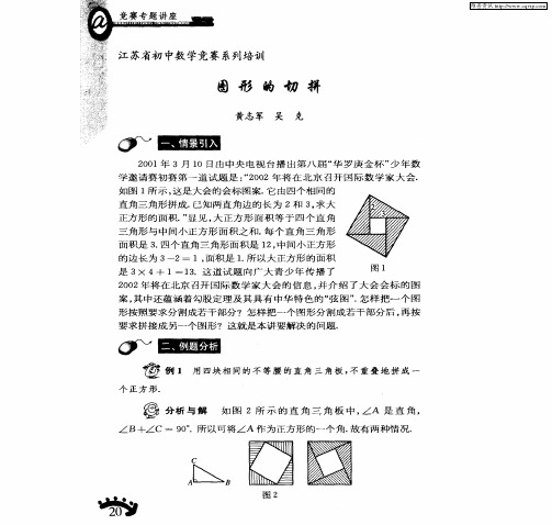 江苏省初中数学竞赛系列培训 图形的切拼