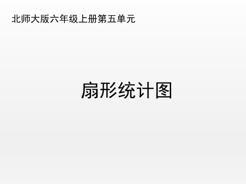 北师大版小学数学六年级上册《扇形统计图》优秀课件1