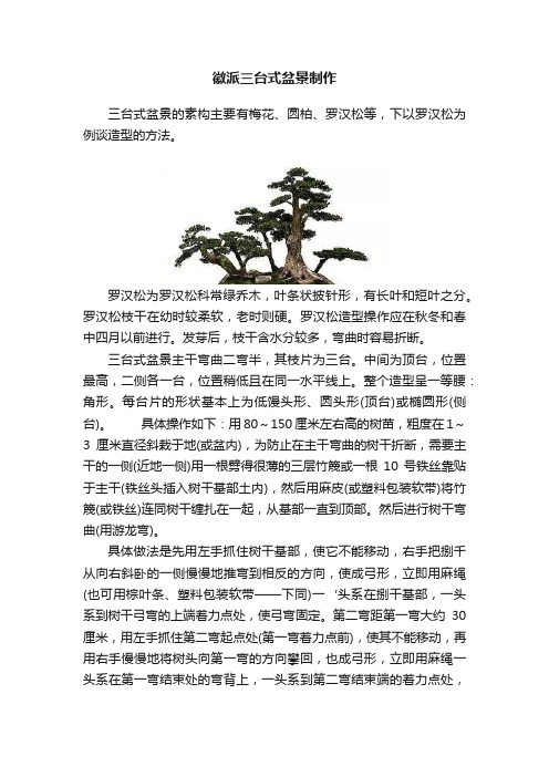 徽派三台式盆景制作