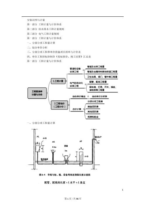 安装识图与计量基础知识课件工程计量与计价体系 给水排水工程计量规则 电气工程计量规则