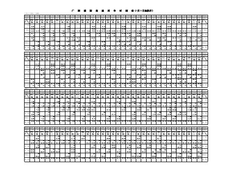 广深线时刻表070521