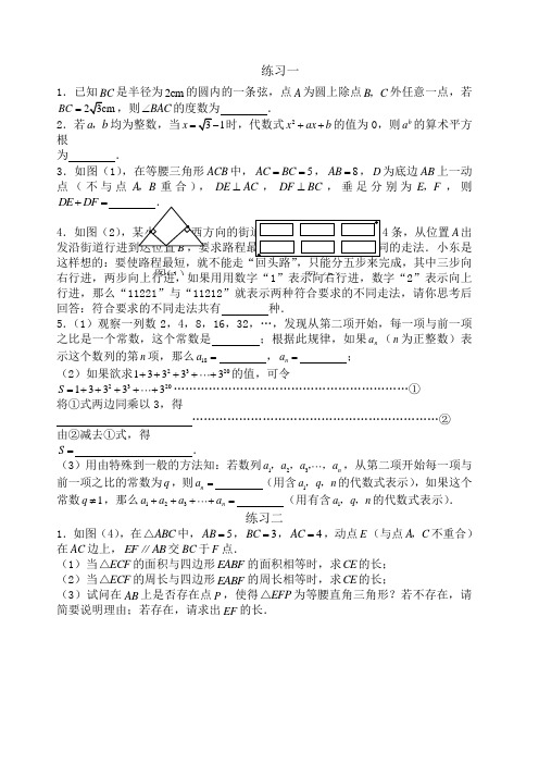 初三数学超难训练题(附答案)