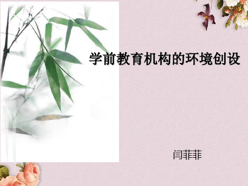 学前教育机构的环境创设(ppt 40页)