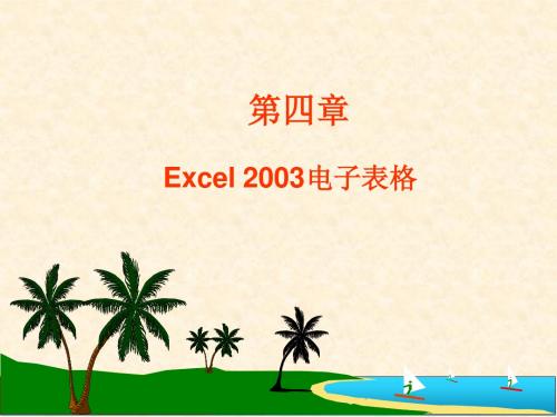 【精品】第四章 Excel 2003电子表格