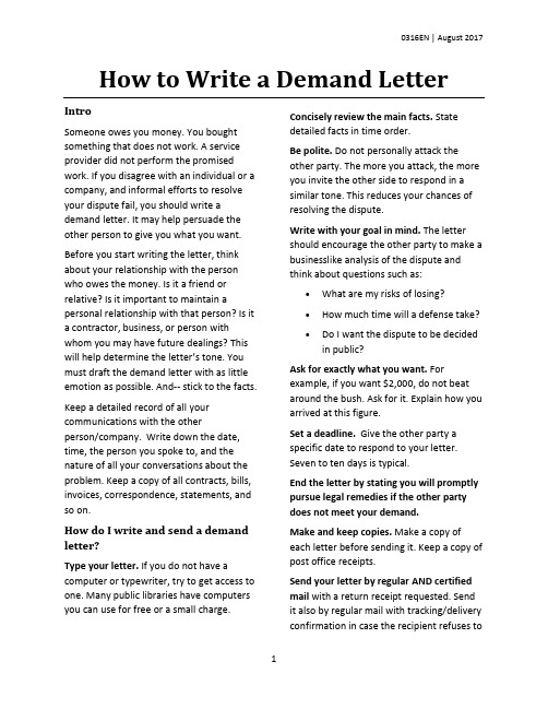 英文律师函 Basic-Contract-Demand-Letters-Template