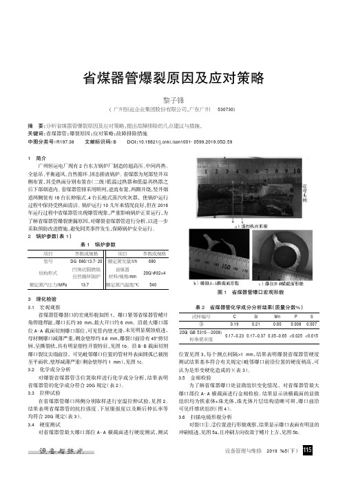 省煤器管爆裂原因及应对策略