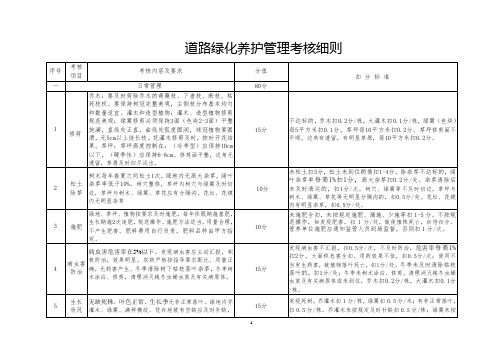 绿化养护管理考核细则