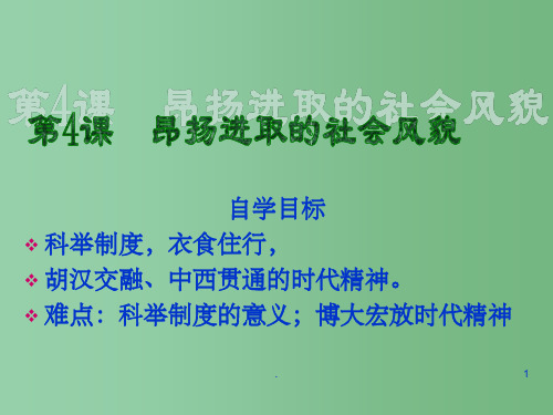 七年级历史下册 昂扬进取的社会风貌课件 北师大版