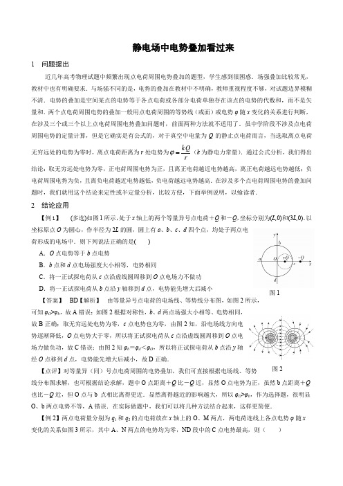 静电场中电势叠加看过来 高考物理