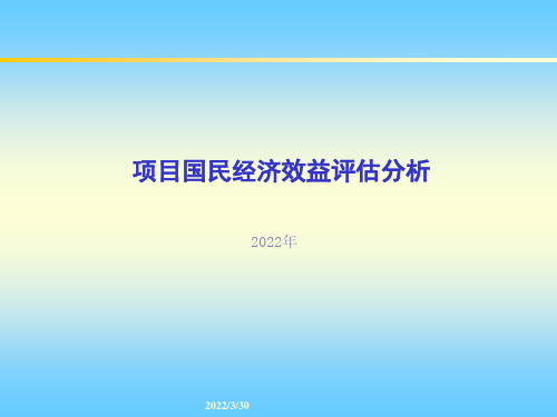 项目国民经济效益评估分析