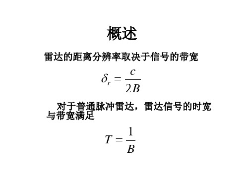 雷达中的线性调频脉冲压缩