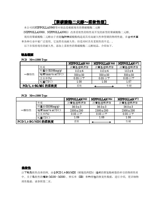 PCD性能资料（中国