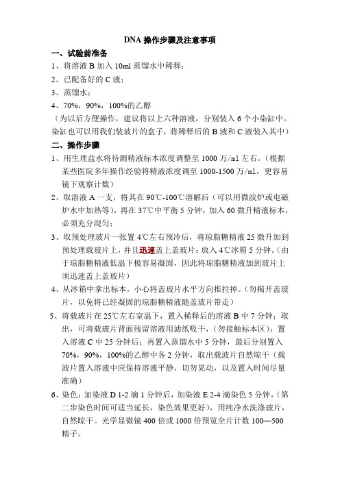 DNA碎片检测试剂操作步骤及注意事项