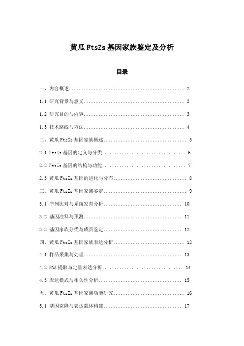 黄瓜FtsZs基因家族鉴定及分析