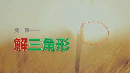 2018版高中数学人教B版必修五课件:1-1-1 正弦定理一 精品