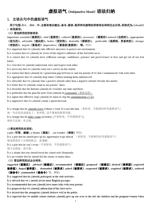 虚拟语气(Subjunctive Mood)