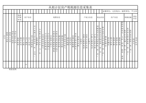 从租计征房产税税源信息采集表