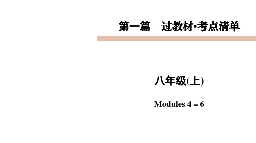2021年中考英语一轮复习课件 8年级上 Modules 4-6