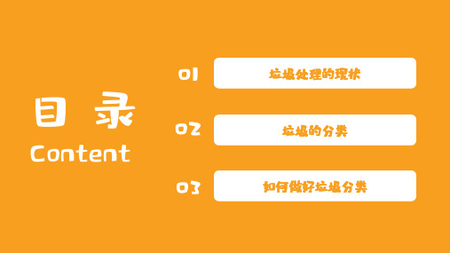 黄色简约垃圾分类活动策划班会讲座PPT模板