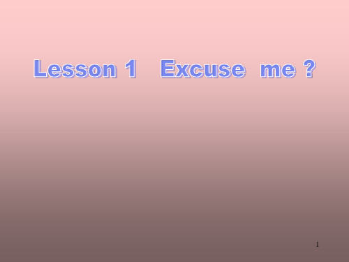 新概念Lesson_1____Excuse__me(课堂PPT)