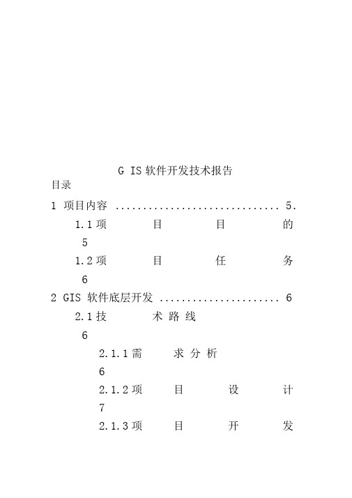 GIS软件开发技术报告