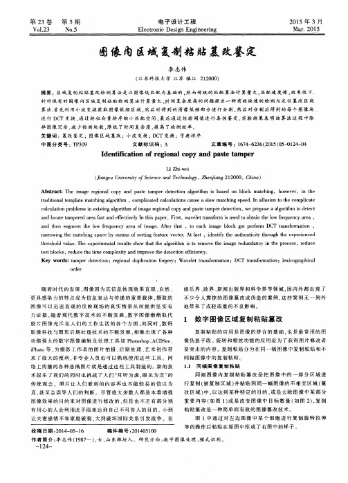 图像内区域复制粘贴篡改鉴定