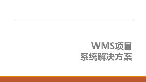 非常专业完整的WMS解决方案智能仓储基础架构PPT课件