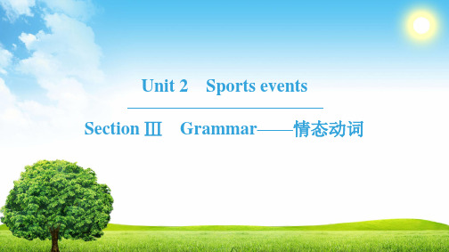 译林版必修四 18-19 Unit 2 Section Ⅲ Grammar——情态动词