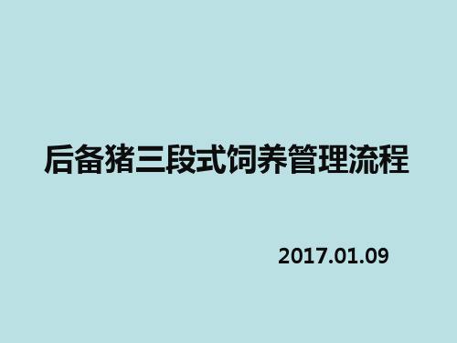 后备猪三段式饲养管理流程20170107
