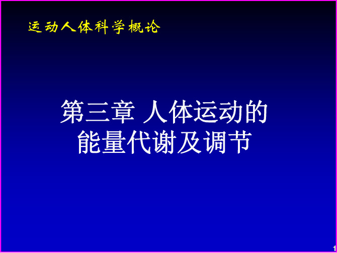 第3章_人体运动的能量代谢及调节