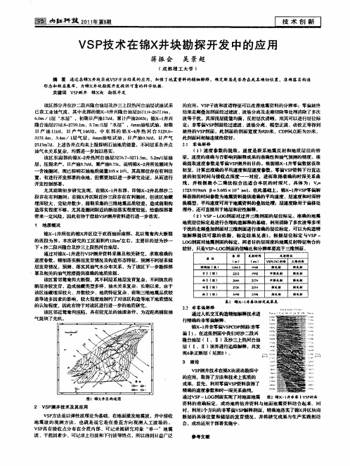 VSP技术在锦X井块勘探开发中的应用