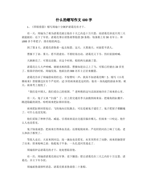 什么的缩写作文400字