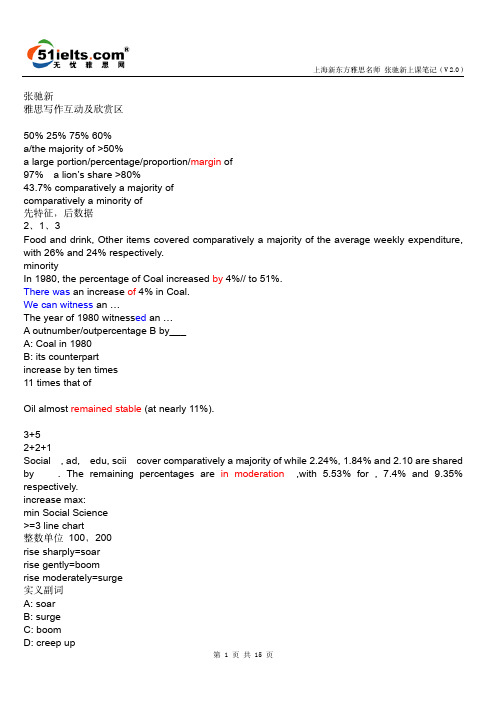 上海新东方雅思名师张驰新老师课堂笔记