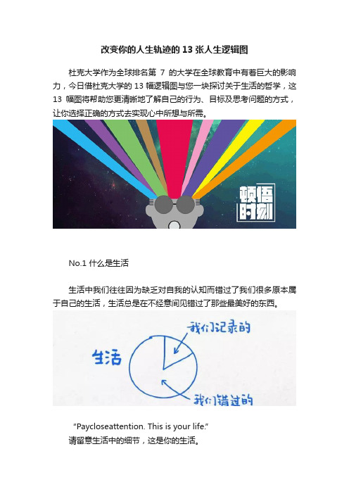 改变你的人生轨迹的13张人生逻辑图