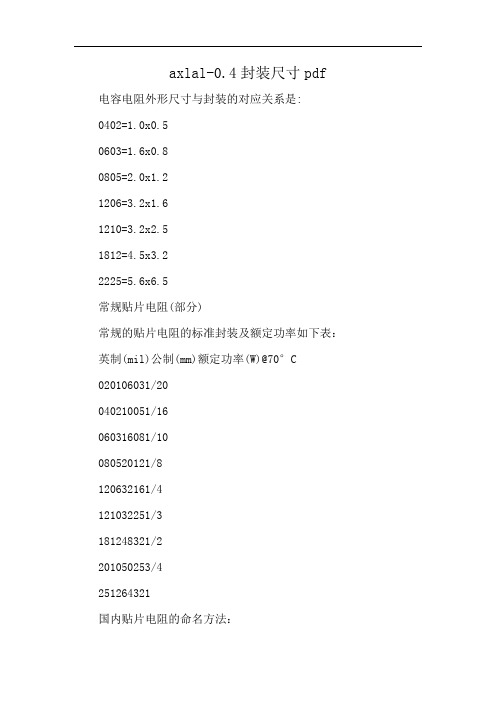 axlal-0.4封装尺寸pdf