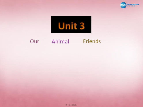 五年级英语上册 Unit3 Our animal friends课件4 译林版
