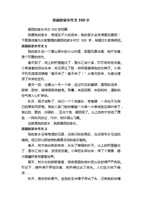 美丽的家乡作文300字