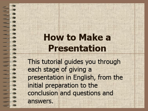 how to make a presentation