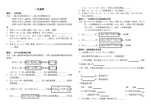 一次函数经典题型+习题(精华,含答案)