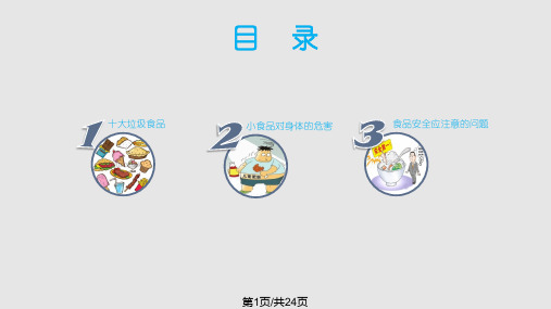 中小学生食品安全教育PPT课件