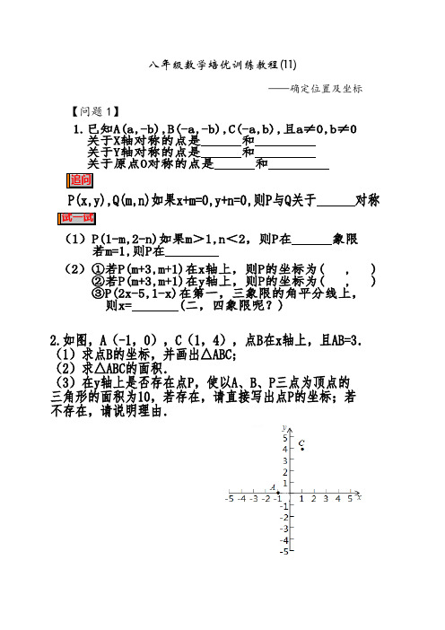 2016-2017八年级数学培优训练教程11