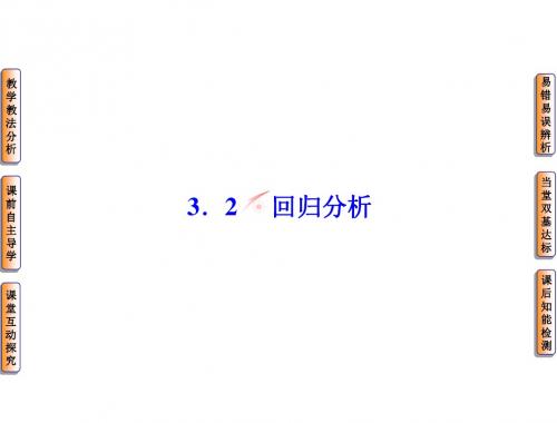 高中数学人教B版选修2-3配套课件：3.2回归分析