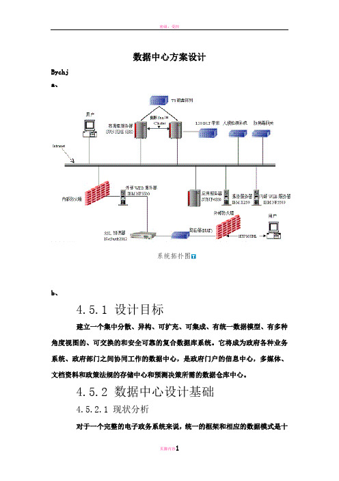 数据中心方案设计V2.0