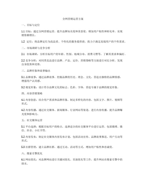 全网营销运营方案