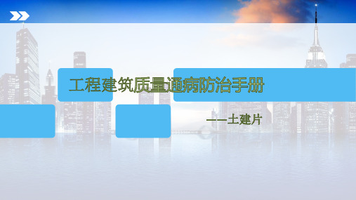 工程建筑质量通病防治手册(土建篇)